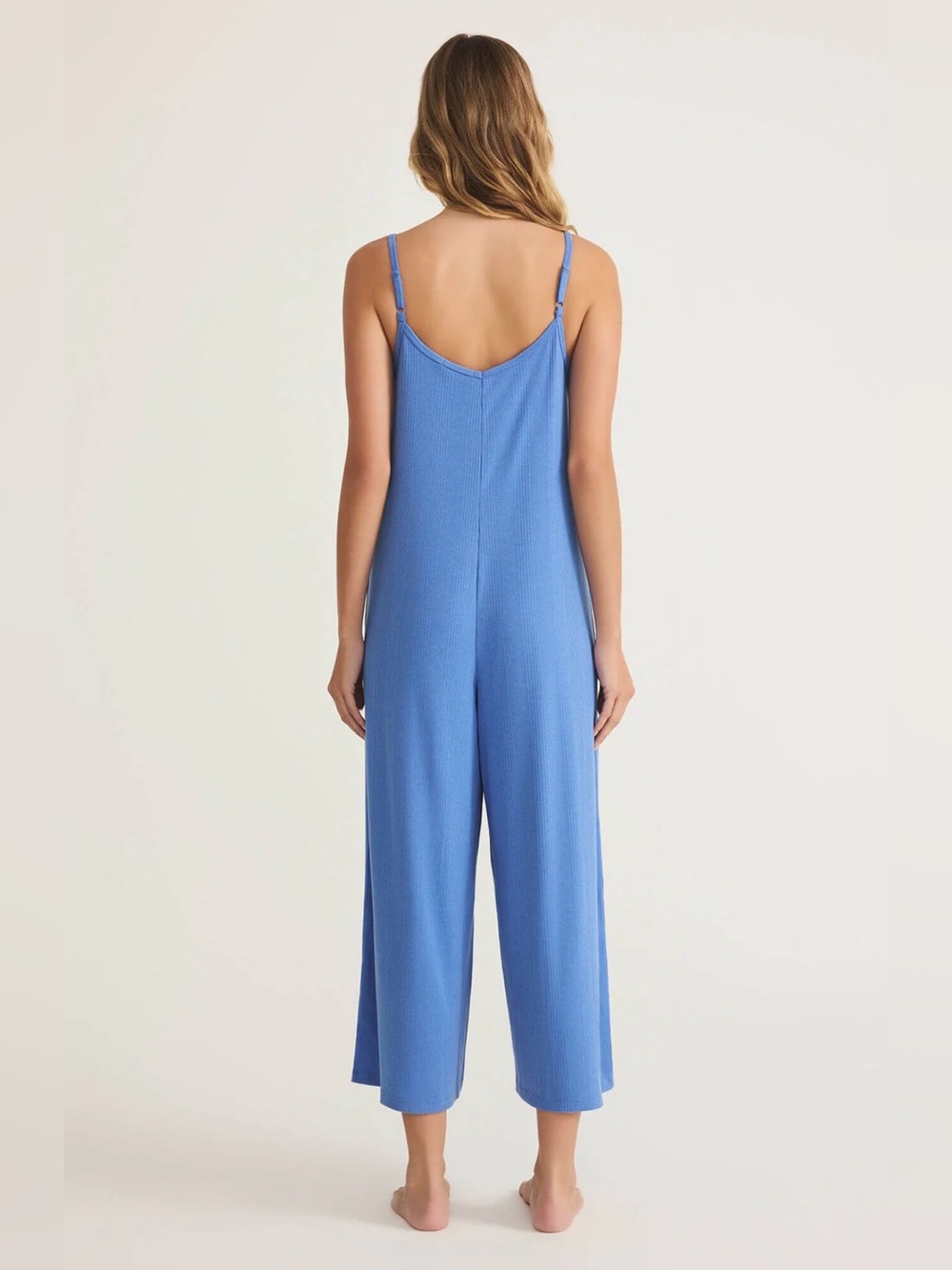 NWT Z SUPPLY Costa Azul Jumpsuit Bay Blue Size Medium - Picture 4 of 11
